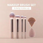 Velvet Glow Brush Set – 6-teiliges Premium Make-up Pinsel-Set