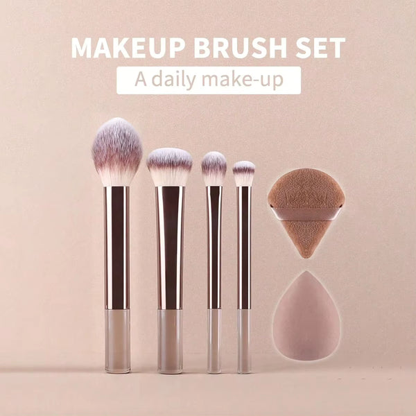 Velvet Glow Brush Set – 6-teiliges Premium Make-up Pinsel-Set