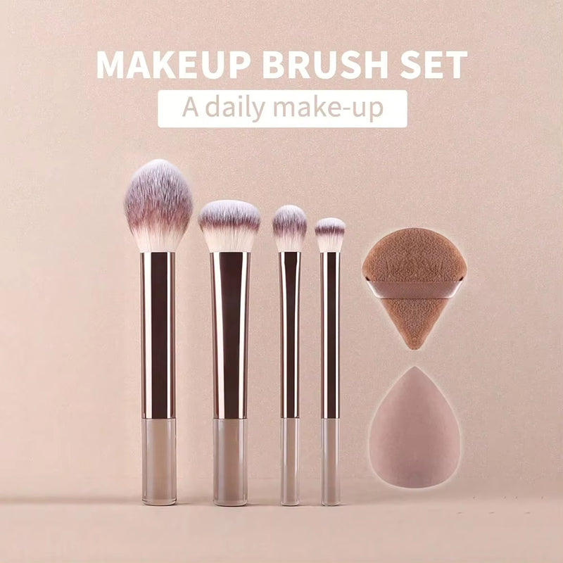 Velvet Glow Brush Set – 6-teiliges Premium Make-up Pinsel-Set